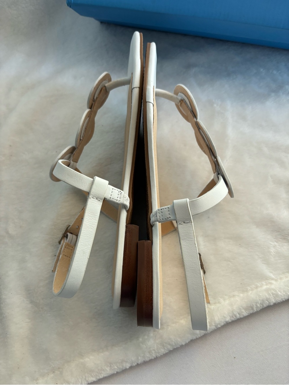 Jack Rogers Women’s Worth Flat Sandal Vanchetta White Size 6M - Picture 7 of 11